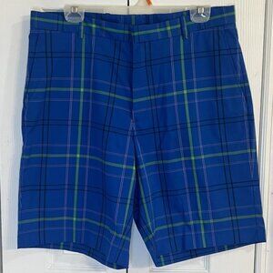 ✨Walter Hagen Performance Golf Shorts Men's‎ Sz 34 Blue Plaid Checks